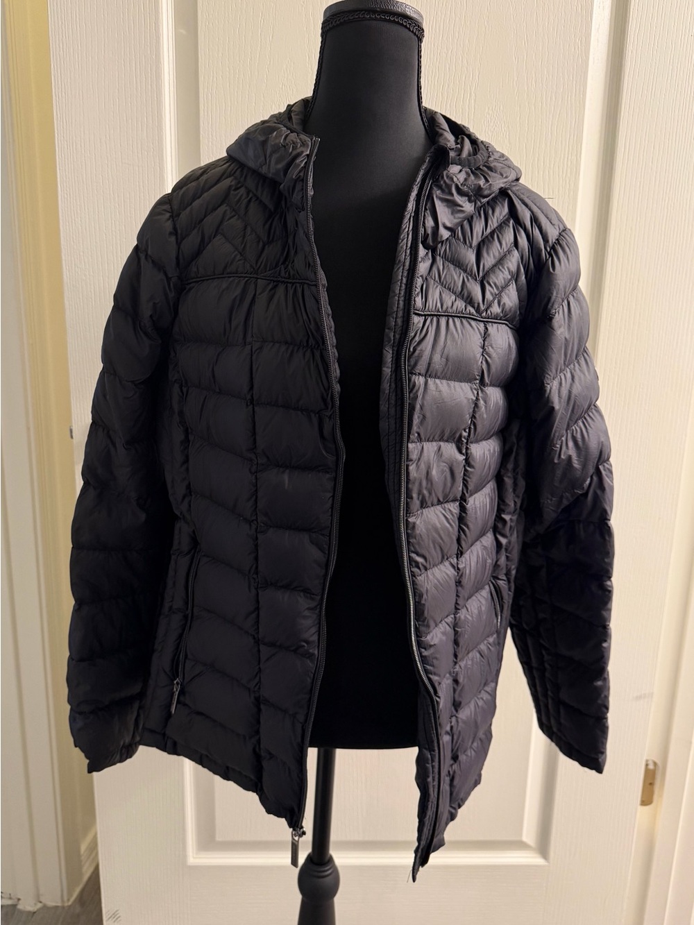Michael Kors Black Quilted Hooded Puffer Jacket